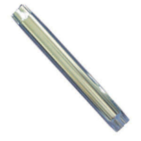 27 1/2" Steel Stationary Table Leg; Matte Silver Powder Coat; Tapered Bottom