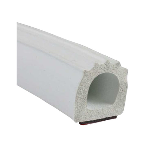 Peel N Stick 1" Ribbed Hollow Bulb Rubber Seal 7/8" W x 1" T x 15" L (99-4260-265)