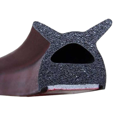 Peel N Stick Large Hollow Half Round W/Ears Black 11/16" T x 3/4" W x 30' L (99-4236-283)