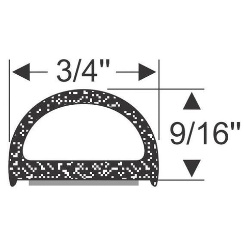 Peel N Stick Large Hollow Half Round 35'L (99-4445-283)