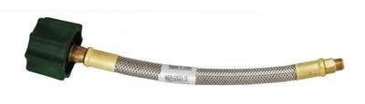 (MER425SS-24P) Stainless Steel Braided Pigtail w/ Standard QCC - 24" OAL