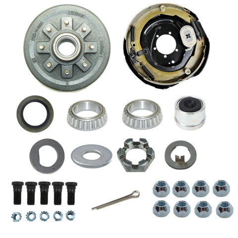 7000# Brake Drum 8-6.5 9/16" Studs & 12" x 2" Brake Assembly (Kit) - LH