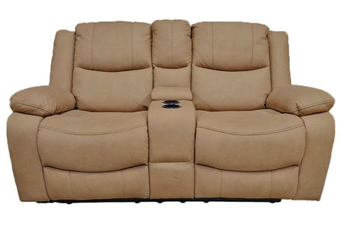 Great Lakes Comfort® Boston Series - Manual Theatre Couch - RV Wall Hugger - 65" Sand