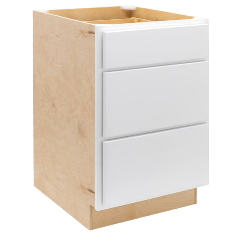 3 Drawer 21" Pots and Pans Base Cabinet - Pure White