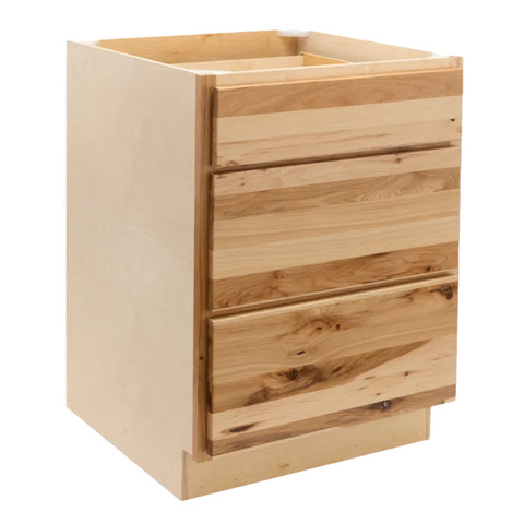 3 Drawer 18" Pots and Pans Base Cabinet - Rustic Hickory