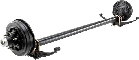 Lippert 7000# Drop Brake Axle | Underslung Springs | 8 Lug on 6.5" Bolt Pattern | 86. 5" HubFace 68.5" Spring Center