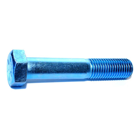 1"-8 x 4-1/2" Blue Rinsed Grade 8 Steel Hex Cap Screws (2 Pack) (06655)