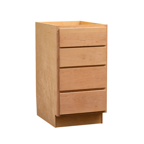 4 Drawer 24" Base Cabinet - Raw Cherry