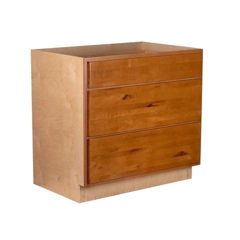 3 Drawer 24" Pots and Pans Base Cabinet - Provincial Stain
