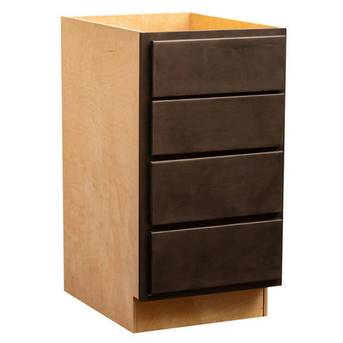 4 Drawer 24" Base Cabinet - Espresso Stain