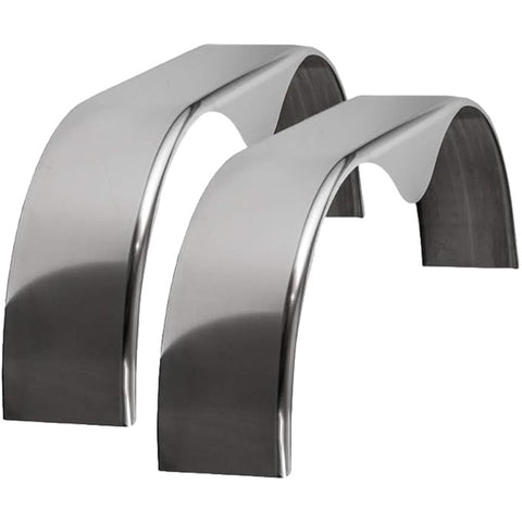 Smooth Aluminum | Tandem Teardrop Fender | 72"L x 10"W x 20"H | for Double Axle Trailer | 2 Pack of Fenders Kit