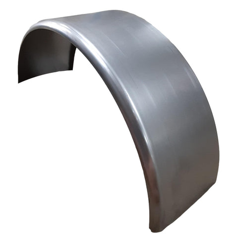 Smooth Aluminum | Round Top Fender |  18"L x 9"W x 33"H | for Single Axle Trailer