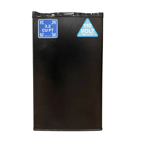 Everchill 3.2 cu. ft. 110V Compact Refrigerator Left Hinge Black *Scratch & Dent*