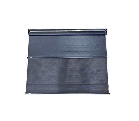 RV Day/Night Roller Shade – 56” W x 36” L | Black Solar Screen for Daytime UV Protection | Satin Black 100% Light-Blocking Night Shade for Privacy & Darkness