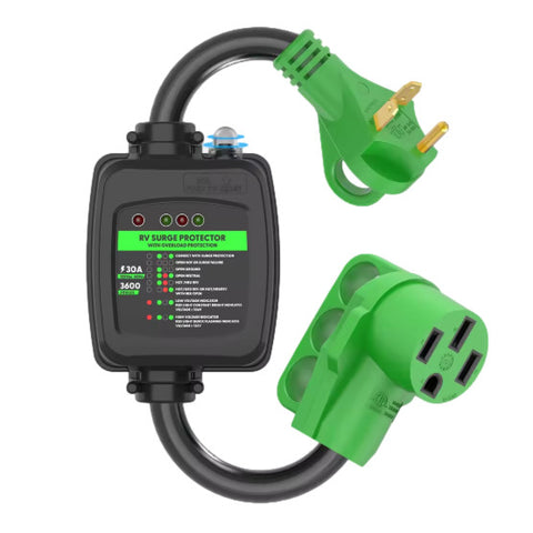 30A to 50A RV Surge Protector Adapter Cord | 2ft Camper Power Adapter | AC3050-OS