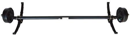 Lippert 3500# Drop Brake Axle | Underslung Springs | 5 Lug on 4.5" Bolt Pattern | 86" Hubface 68.5" Spring Center
