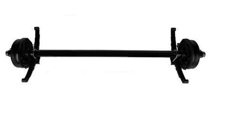 Lippert 3500# Straight Brake Axle | Underslung Springs | 5 Lug on 4.5" Bolt Pattern | 82" Hubface 66" Spring Center