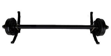 Lippert 3500# Straight Brake Axle | Underslung Springs | 5 Lug on 4.5" Bolt Pattern | 72" Hubface 58" Spring Center