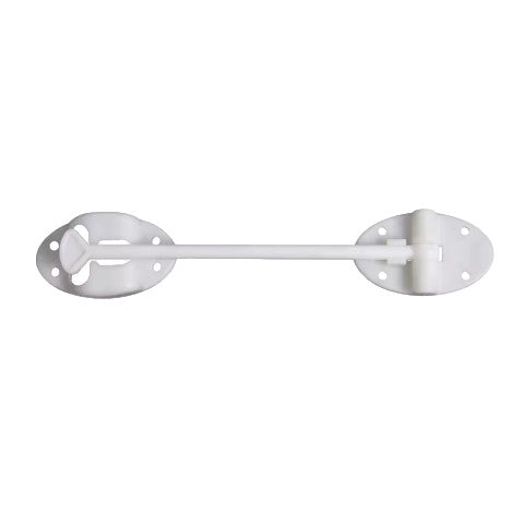 RV Entry Door Latch | 6" Long White Replacement Handle Lock (DL003W)