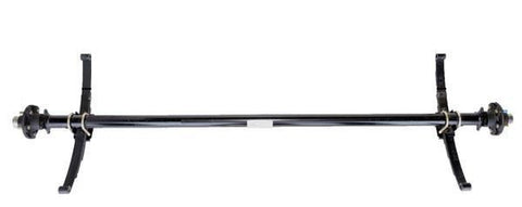 Lippert 3500# Drop Idler Axle | Underslung Springs | 5 Lug on 4.5" Bolt Pattern | 95" Hubface 80" Spring Center