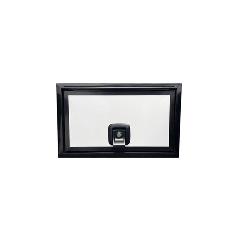 RV Baggage Compartment Door | 16.375" x 9.5" | No Key Lock | White Door with Black Trim