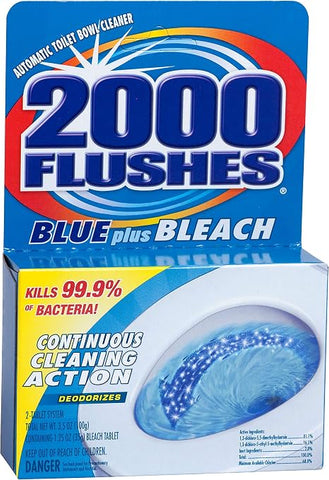 2000 Flushes Blue Plus Bleach 20801 single